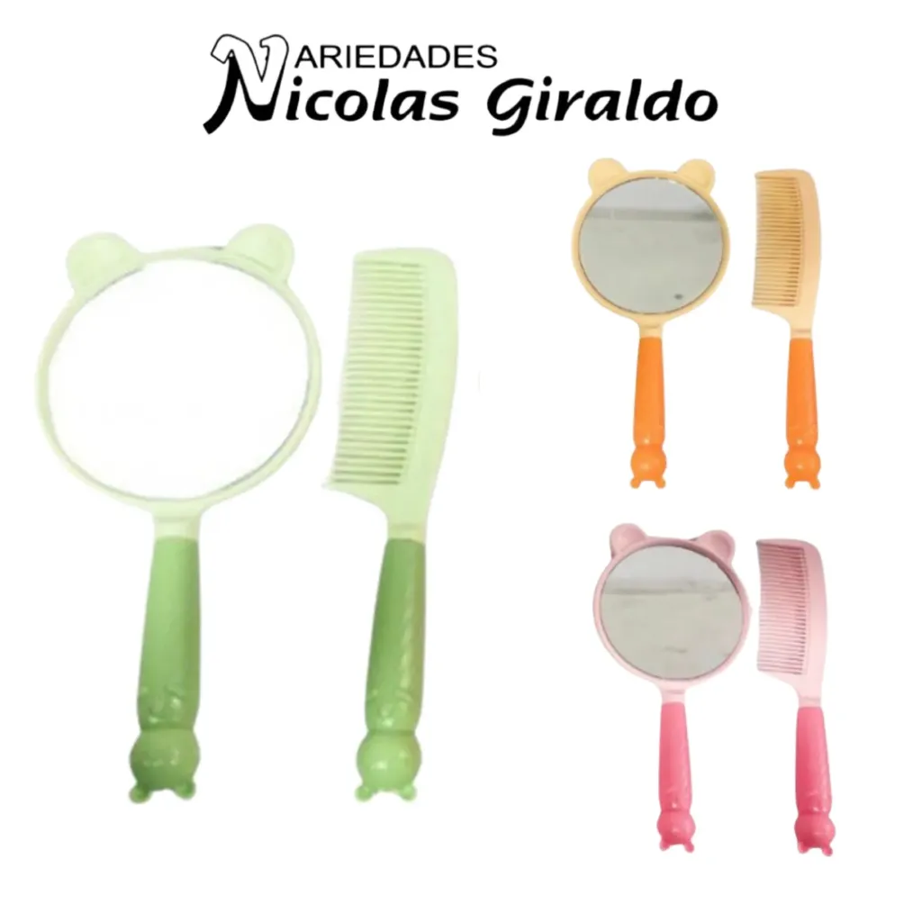 [PTP1315] Set peinilla mas espejo figuras