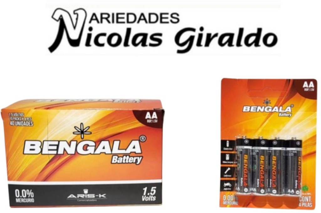 Pila bengala 2AA carton x4 caja x12  