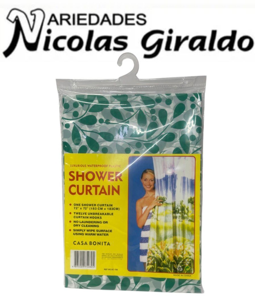 Cortina baño sencilla casa bonita