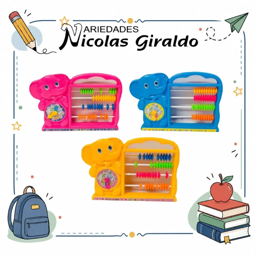 [PT17058] Abaco infantil motivo elefante 
