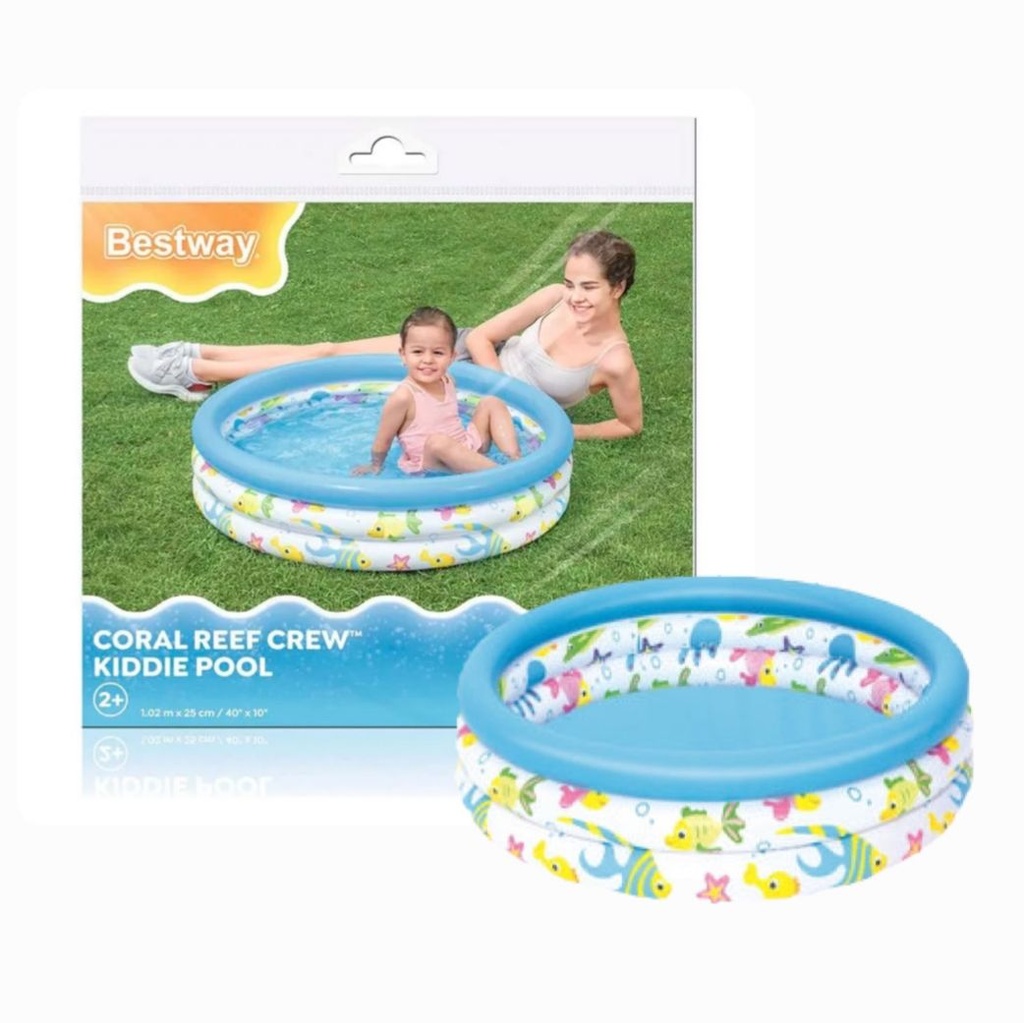 Piscina inflable mediana 3 aros 1.02mx25cm