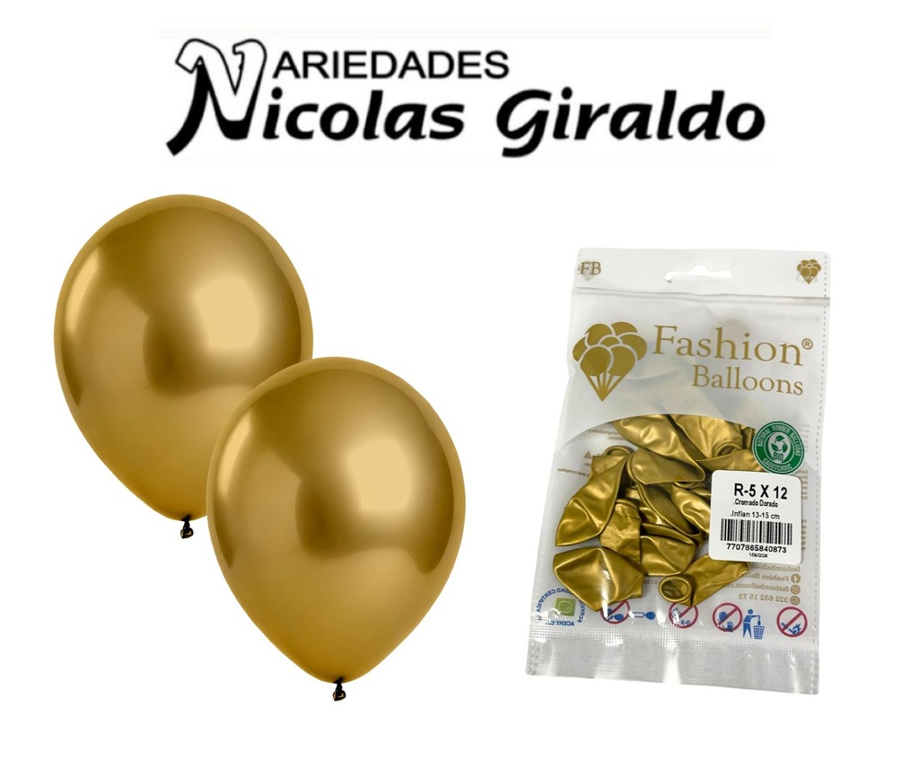 [840873] Bomba fashion ballons r5x12 cromado dorada