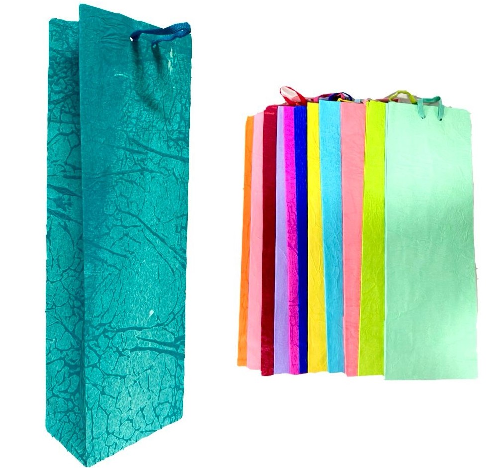 Bolsa regalo corrugada unicolor Botellera pqt x12