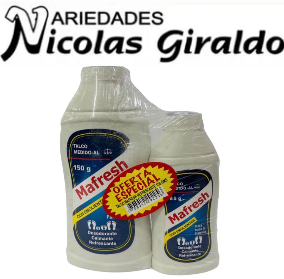 Talco oferta mafresh 150 mas 85 pequeño