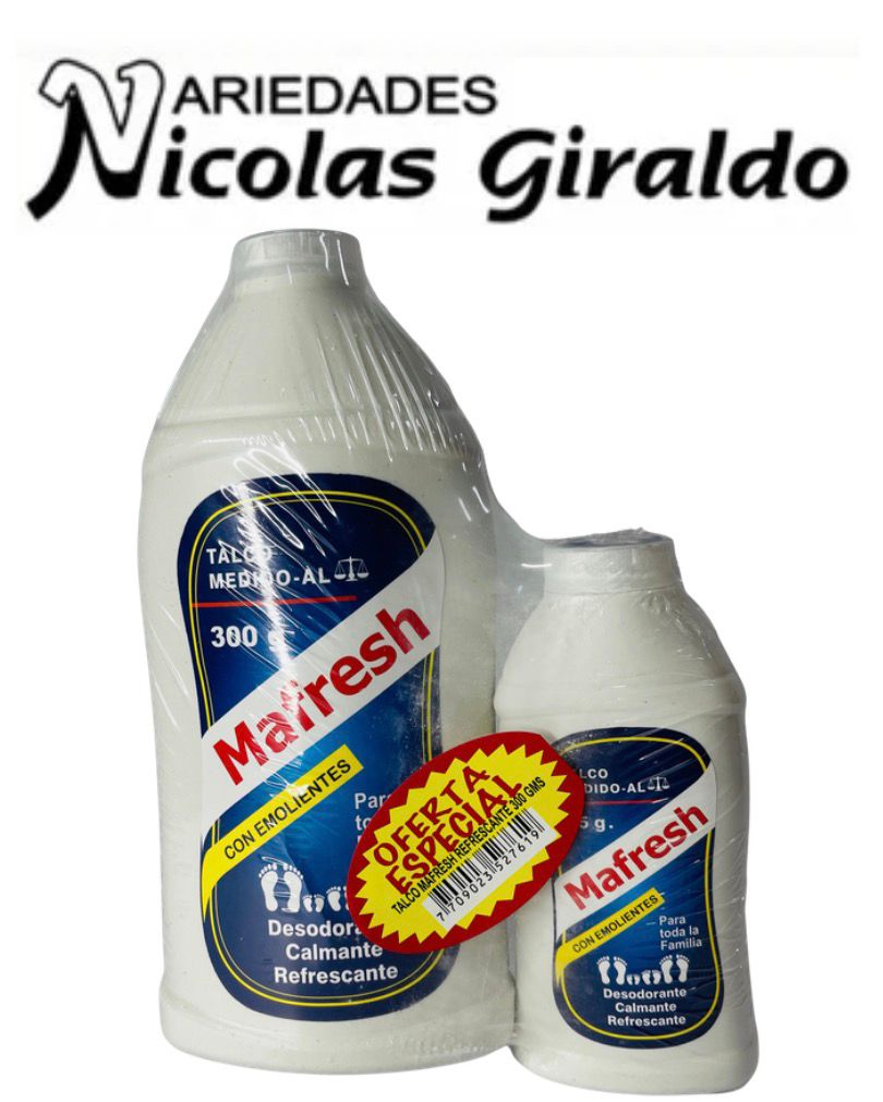 [T-300] Talco oferta mafresh 300 mas 85 grande 