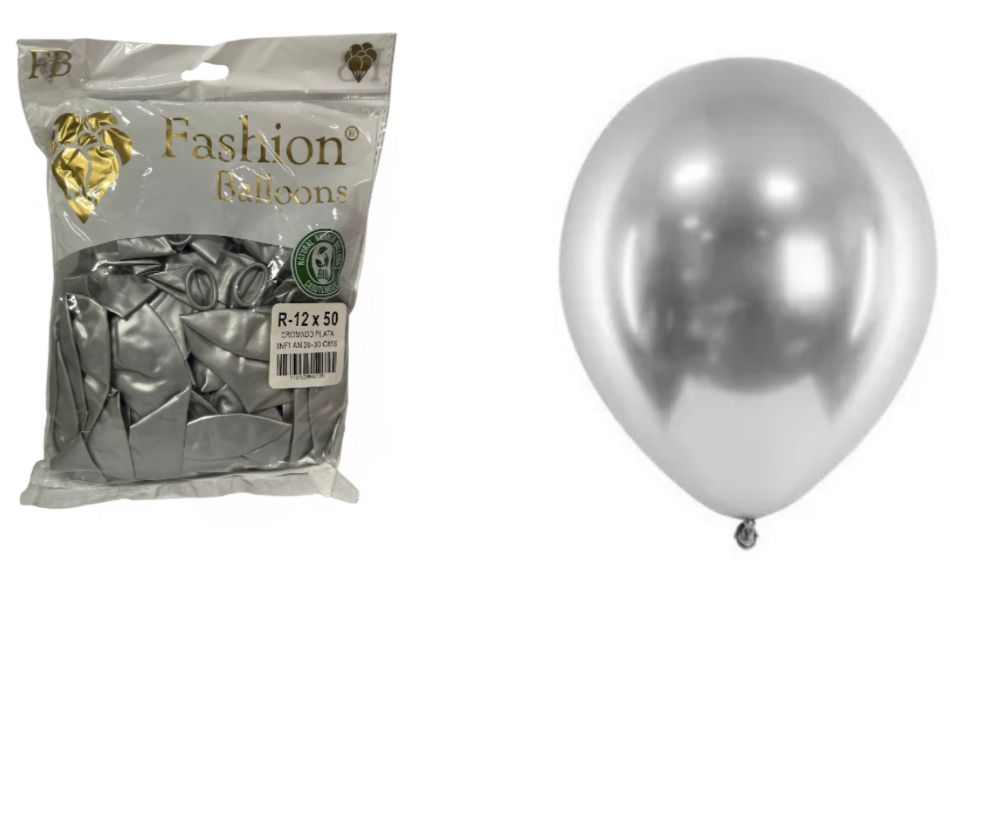 Bomba ballons r12x50 cromado plata