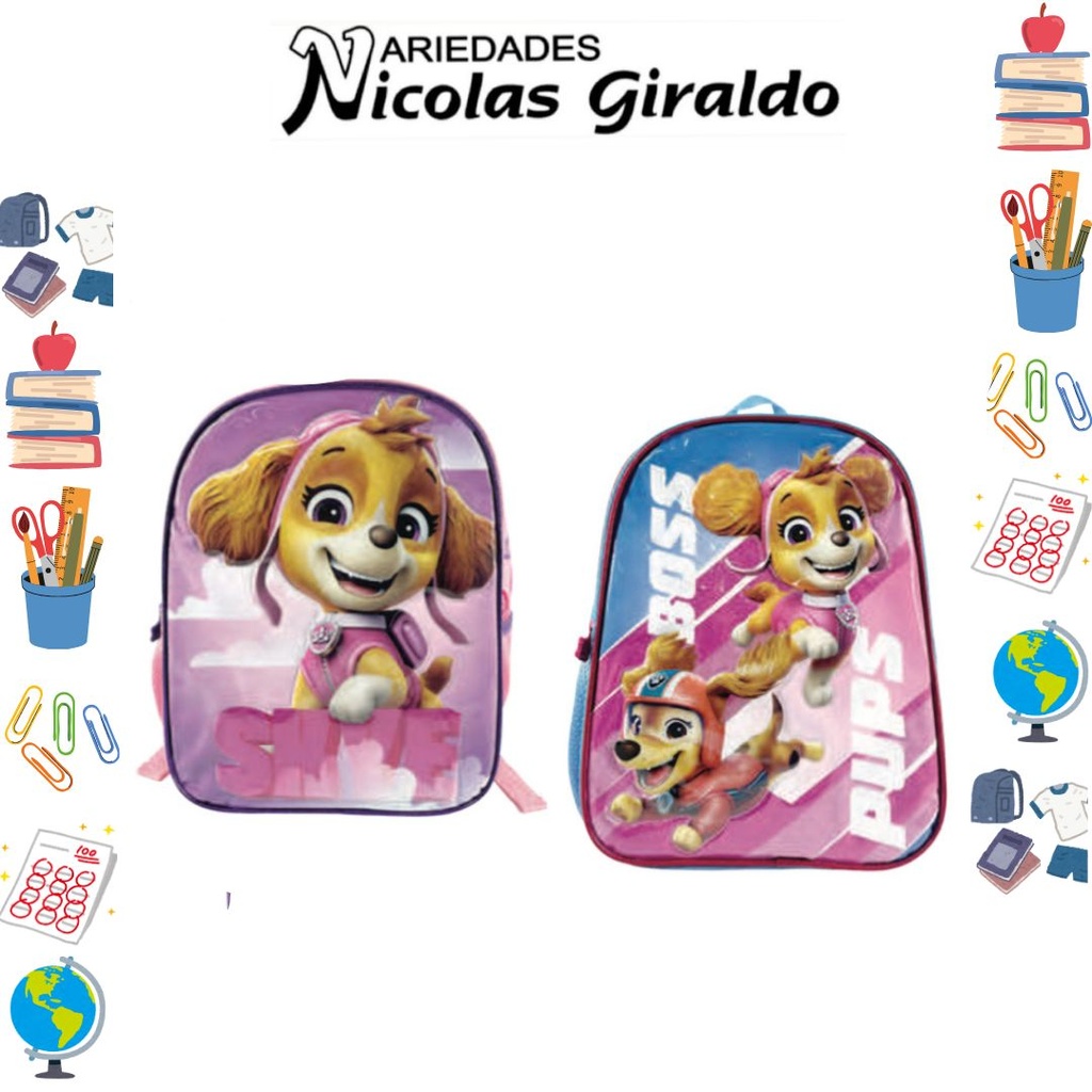 Morral primavera personaje pequeño paw pattrol niña