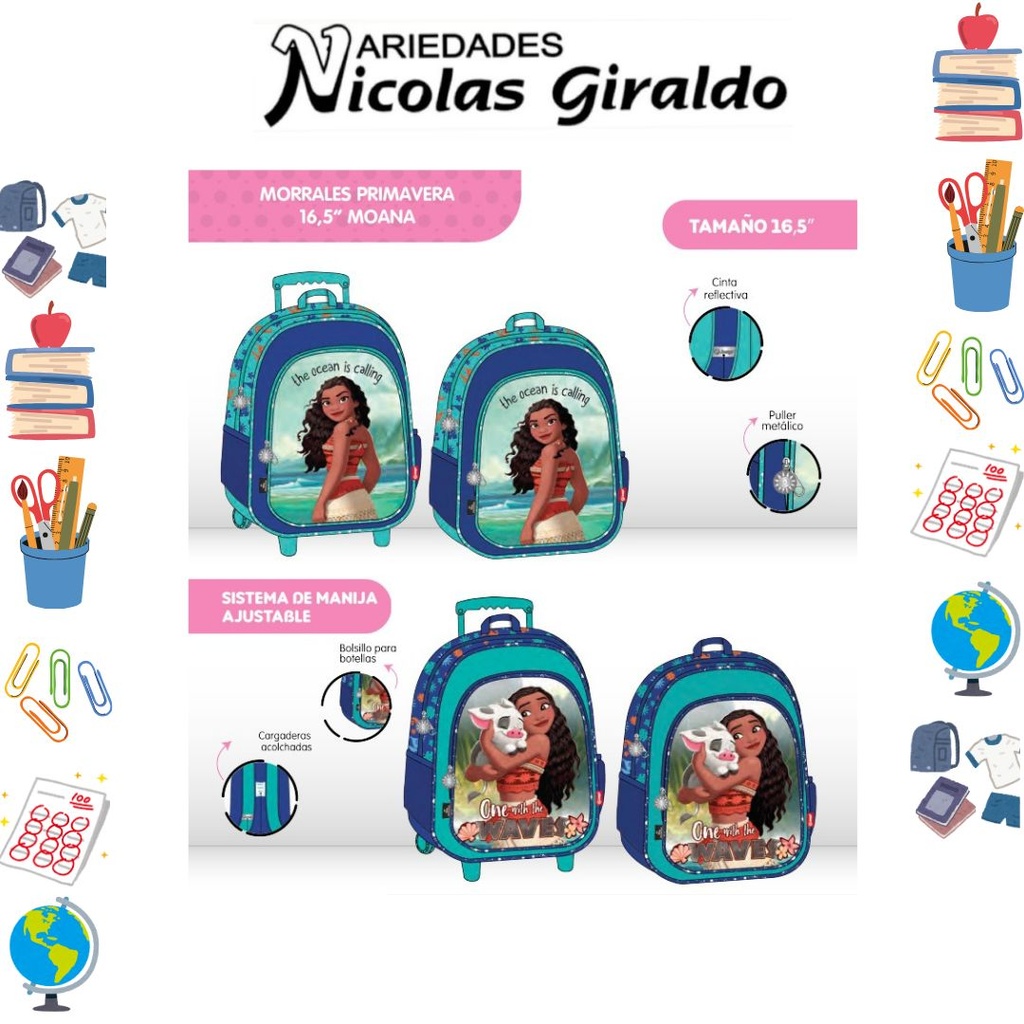 Morral primavera personaje grande moana
