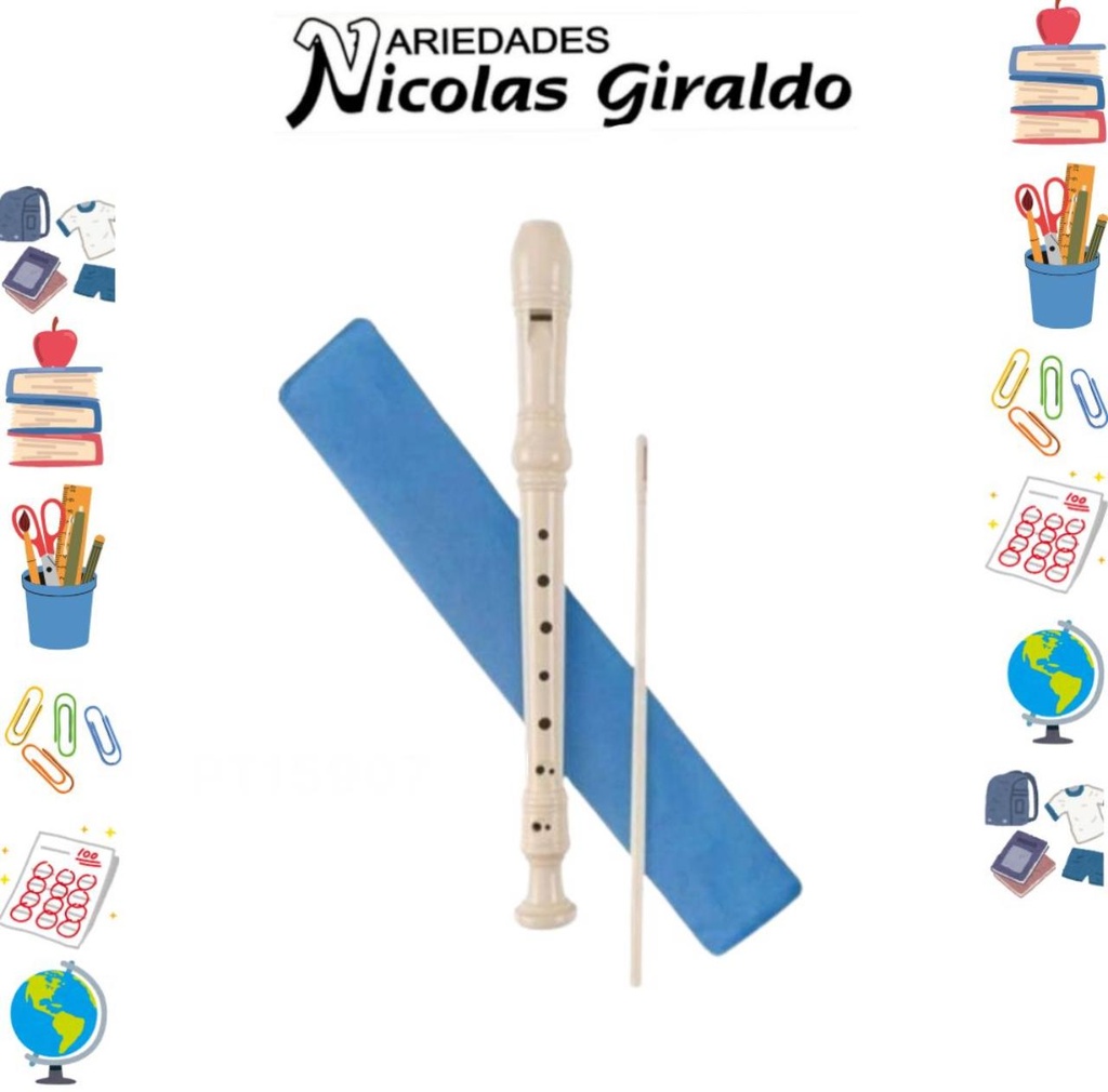 (SE2935)Flauta estuche azul 