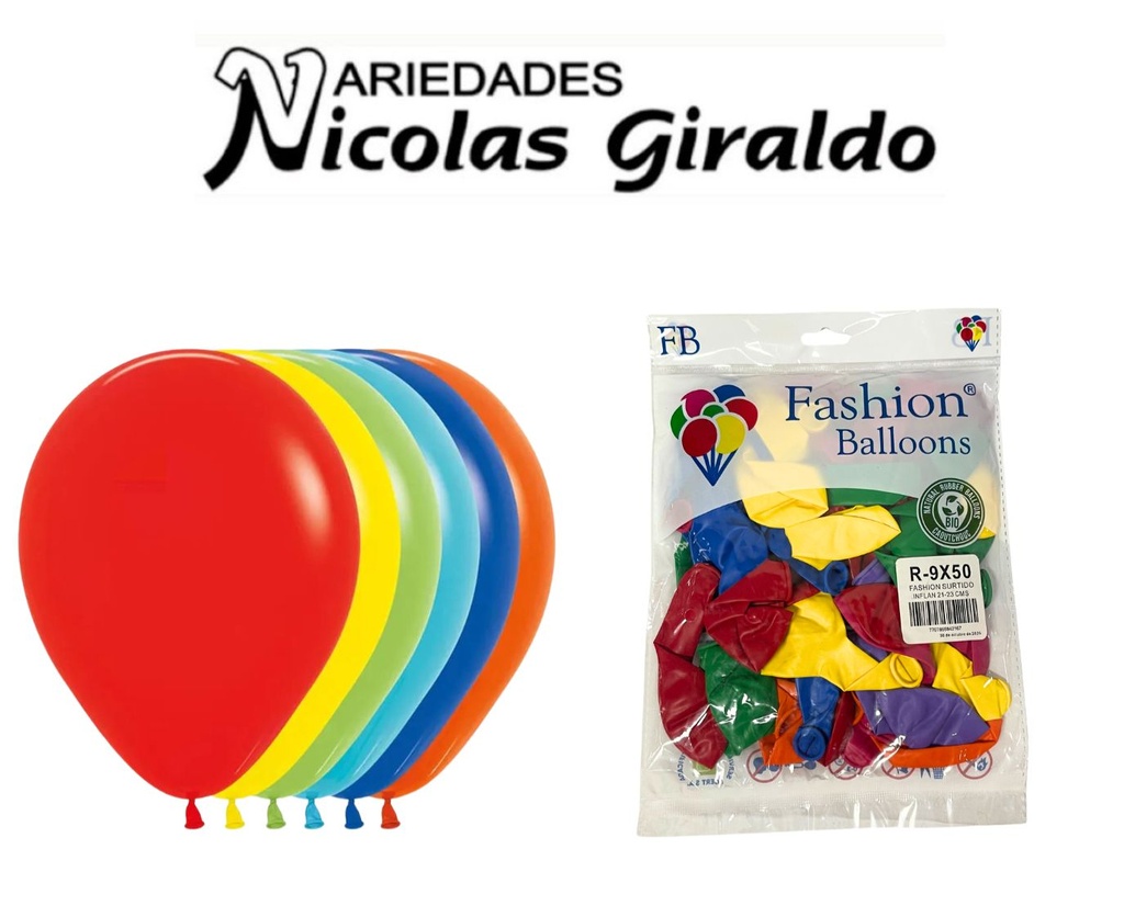 [843515] (842167)Bomba ballons r9x50 surtida