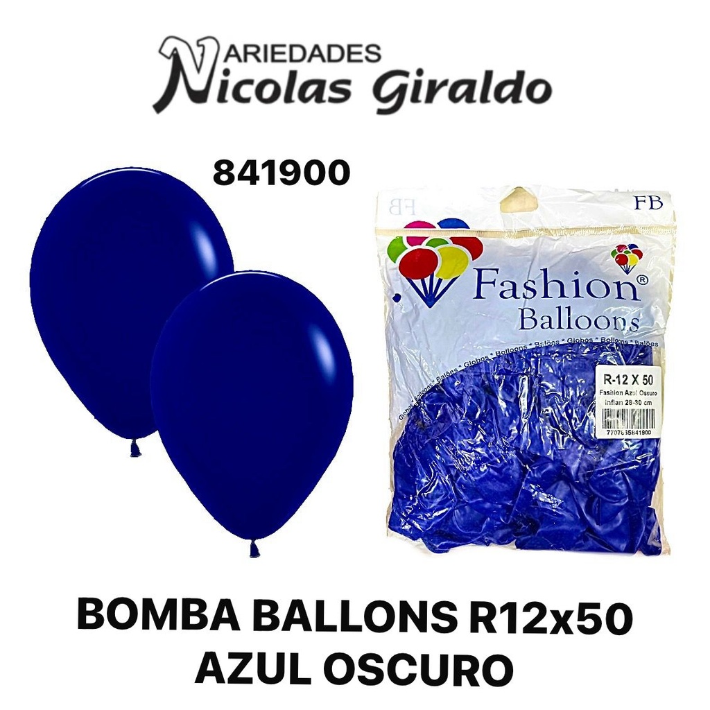 Bomba ballons r12x50 azul oscura