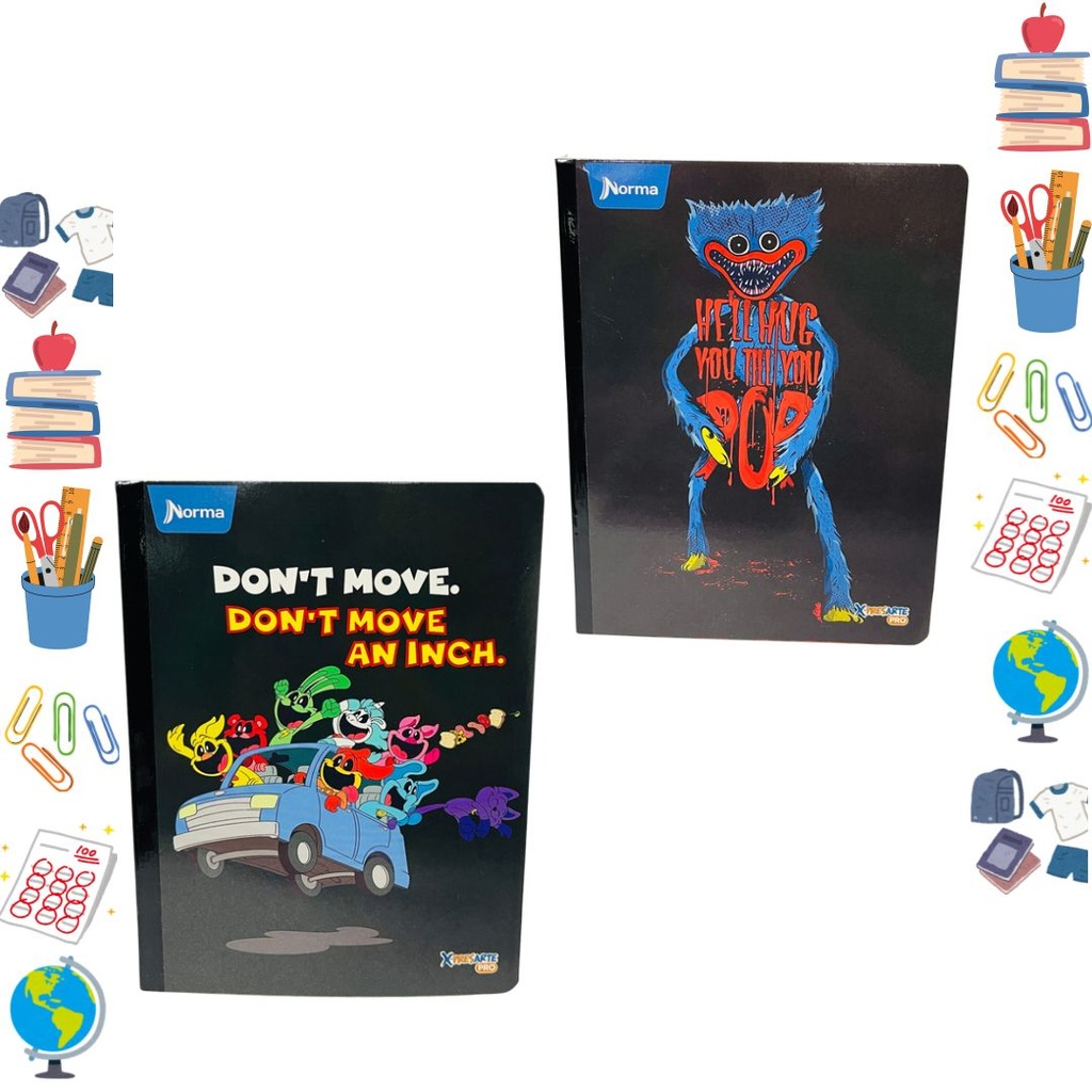 [572545] Cuaderno xpresarte cosido licencia poppy playtime 100H rayas  