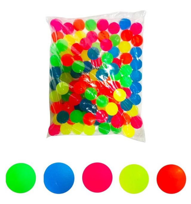 Pelota loca pequeña colores neon x100 (AT290)