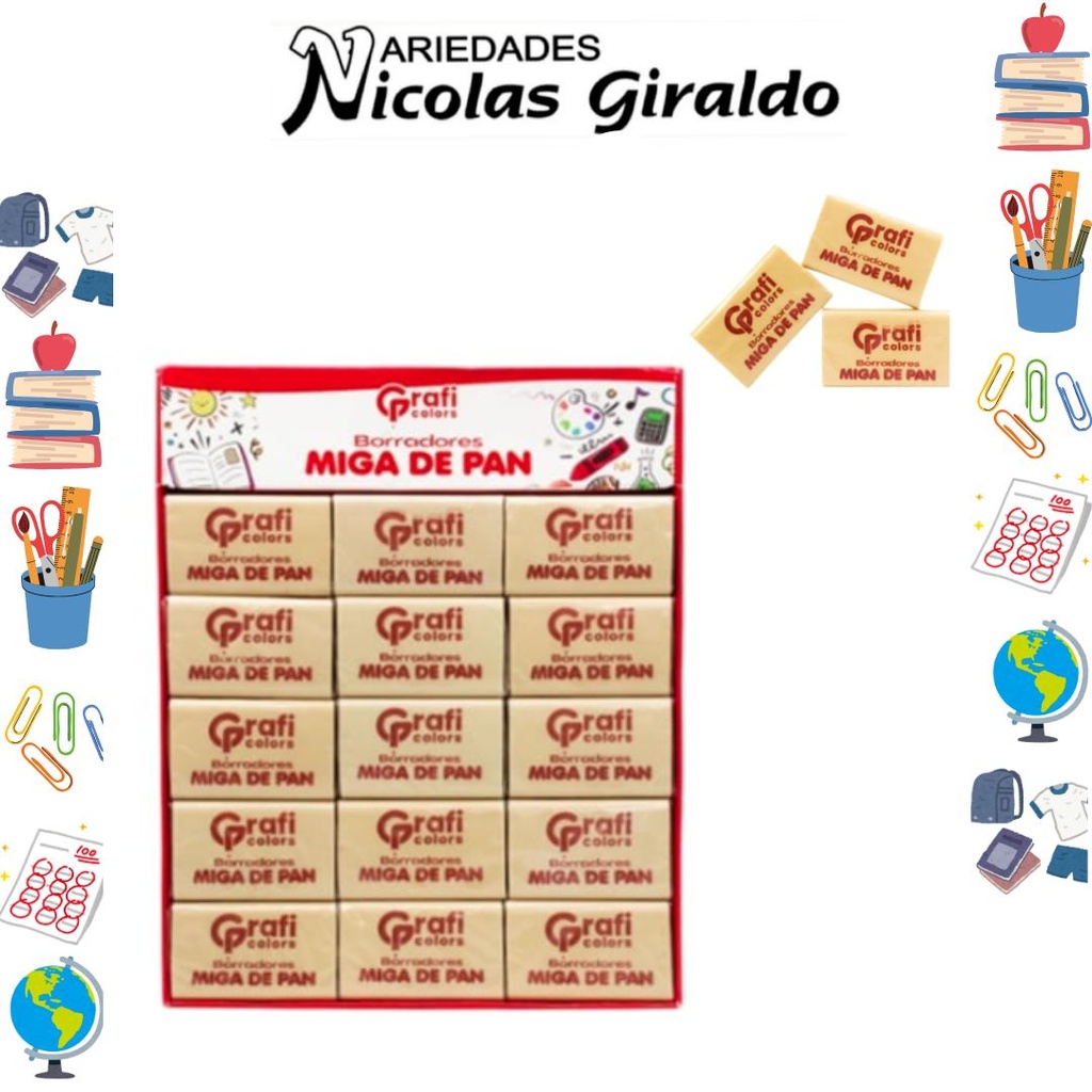[GR192] Borrador miga de pan beige x30 graficolors