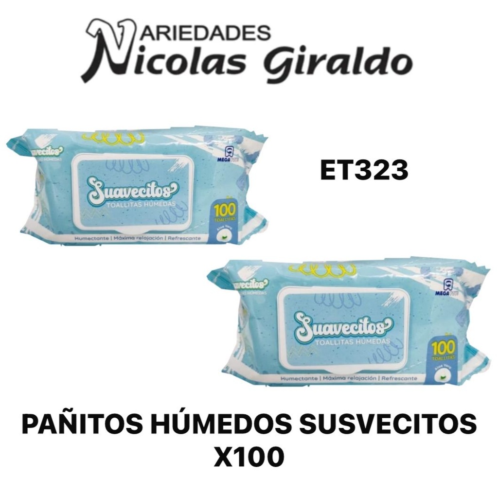 Toallitas humedas suavecitos azul X100