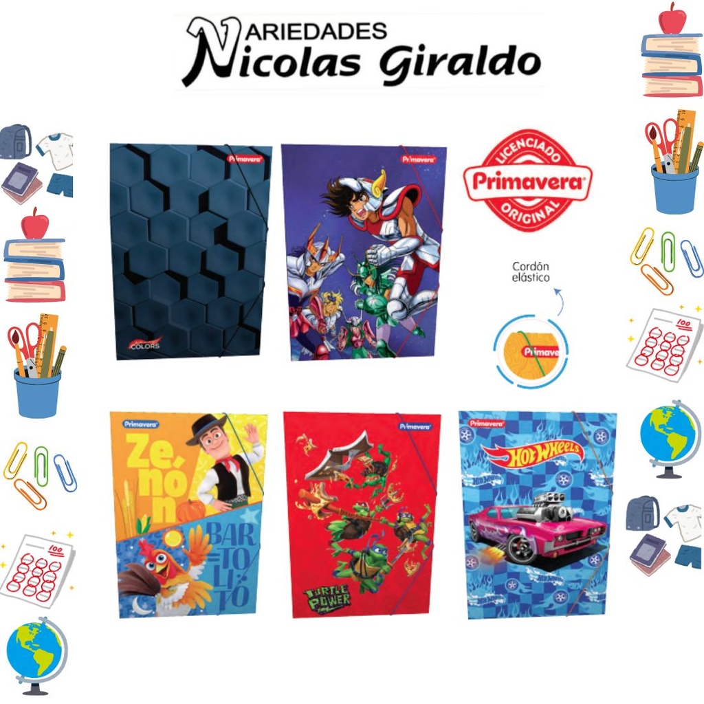 [P3934] Carpeta primavera plastica liga juvenil niño
