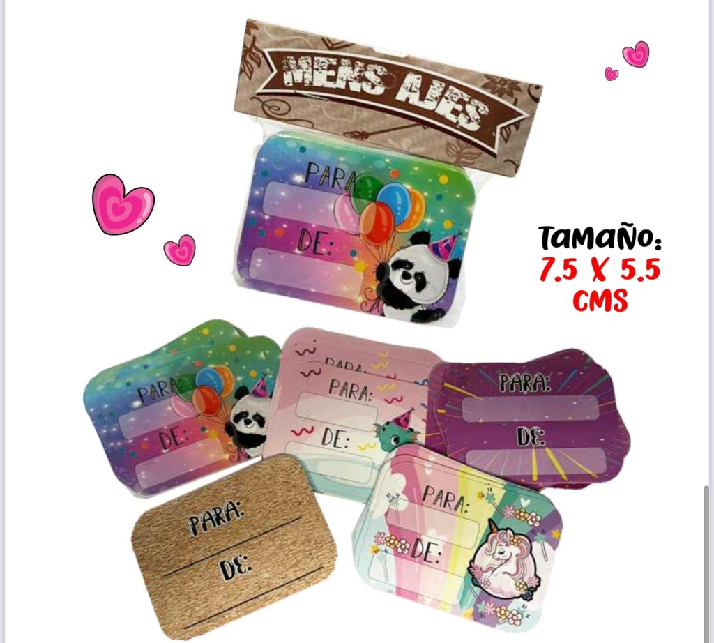 Tarjeta toda ocasion cariñito de-para x50