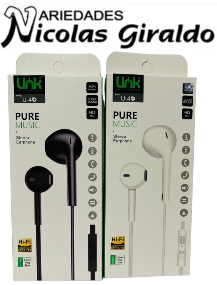 [U-4UNIV] Audifono caja fino link U-4+
