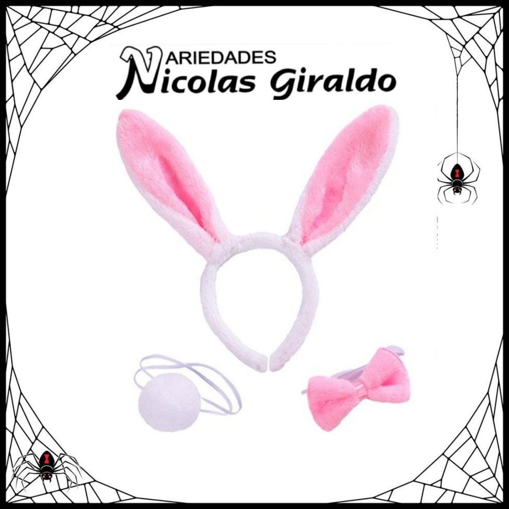 Set halloween coneja x3 piezas