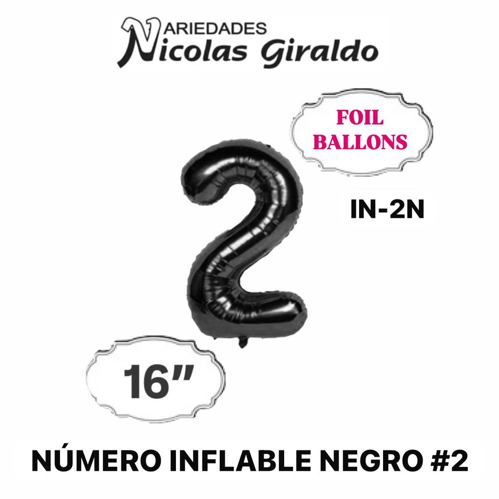 @Numero inflable negro #2