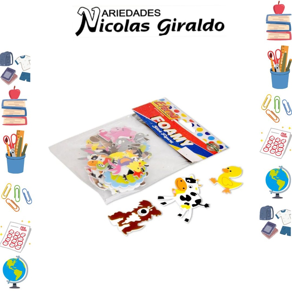 Figura foamy animales domesticos