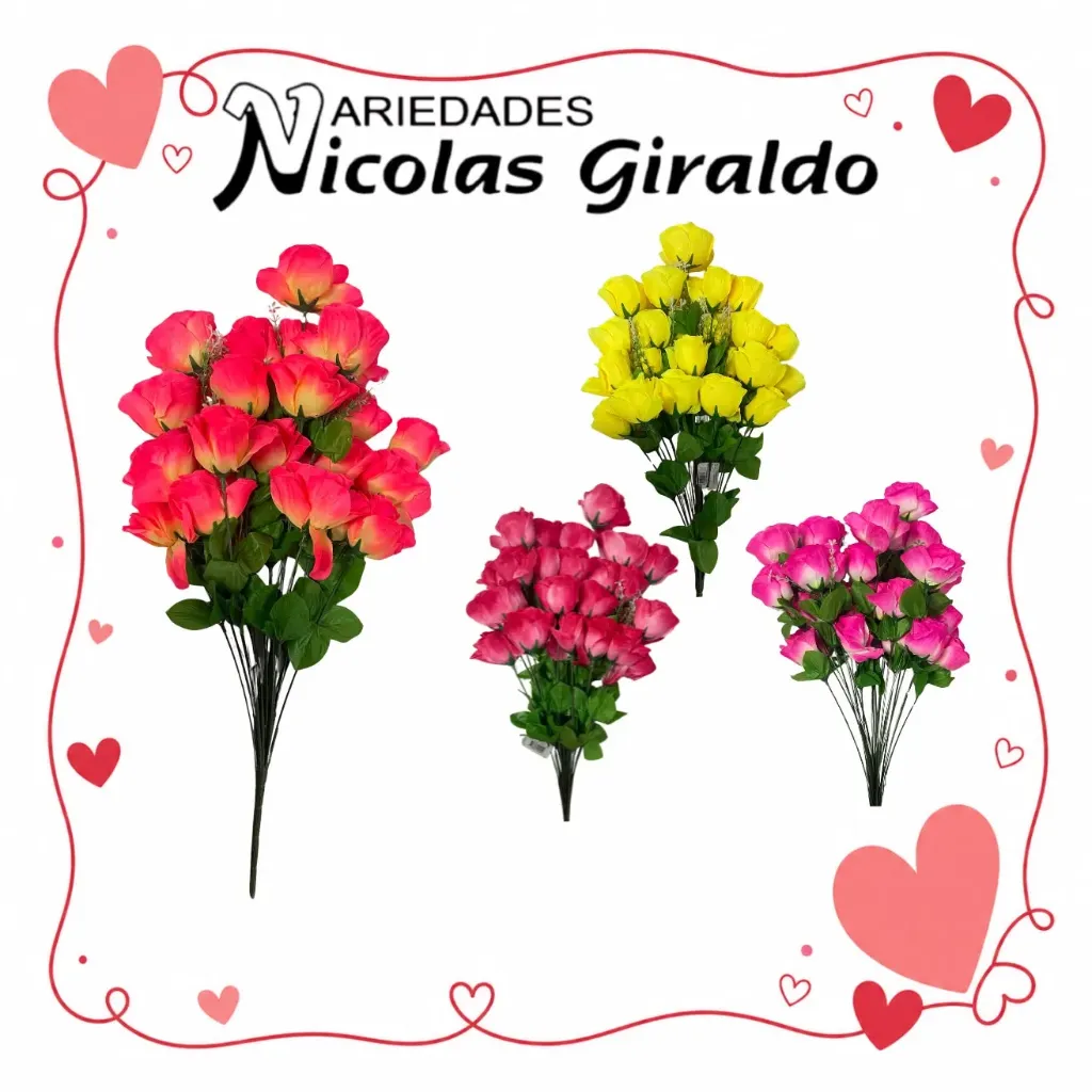 [PT22505] Flor ramo x24 rosas surtida