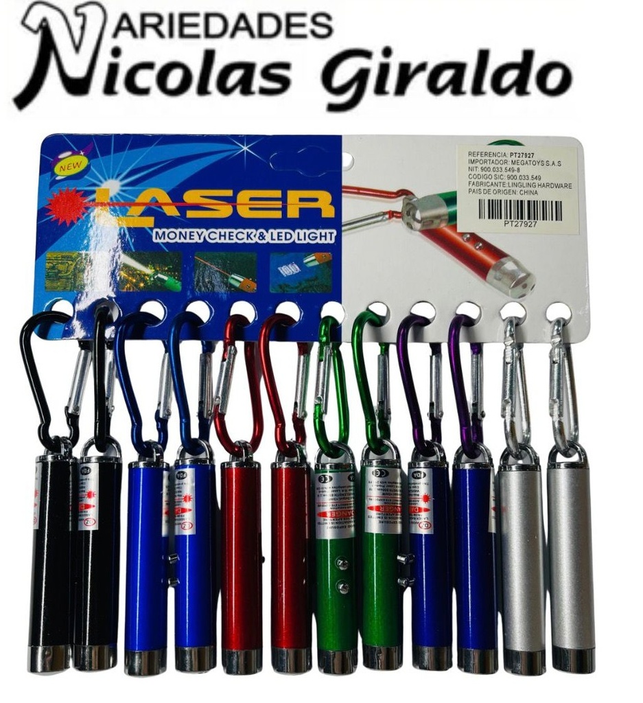 Llavero laser pqt x12 