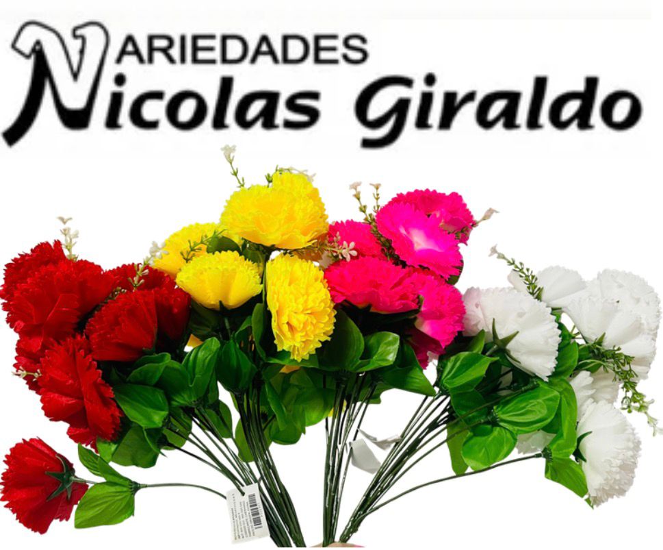 Flor ramo pompom x10 surtida