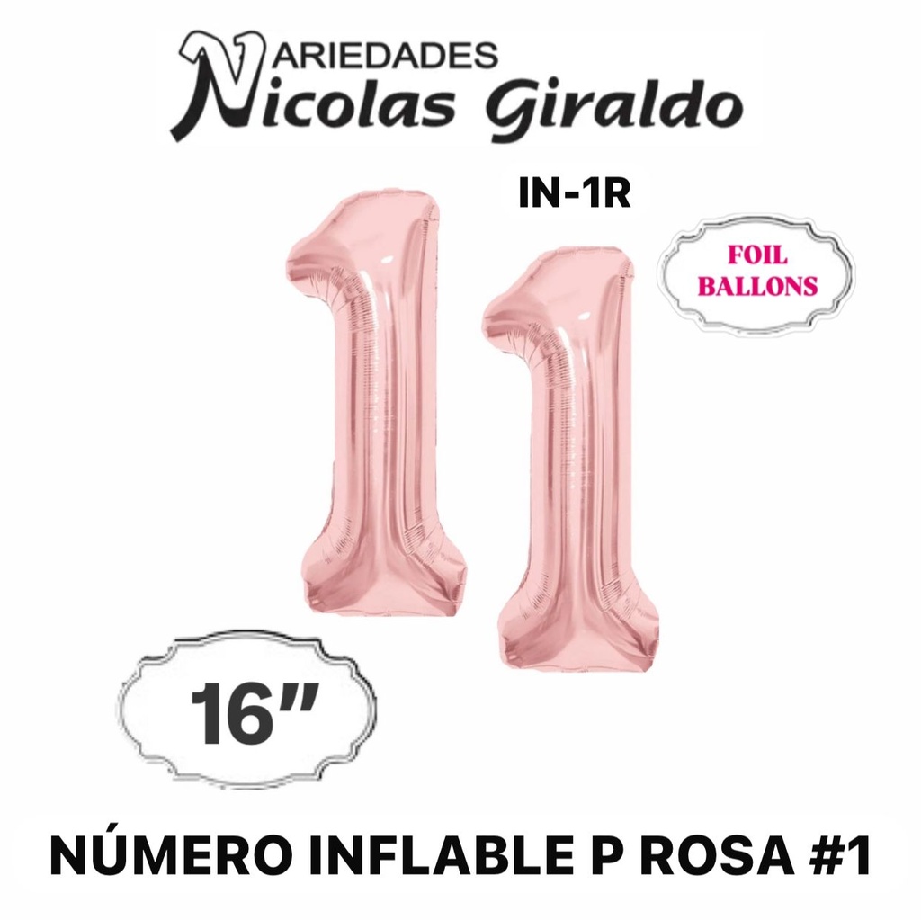 @Numero inflable p rosa #1
