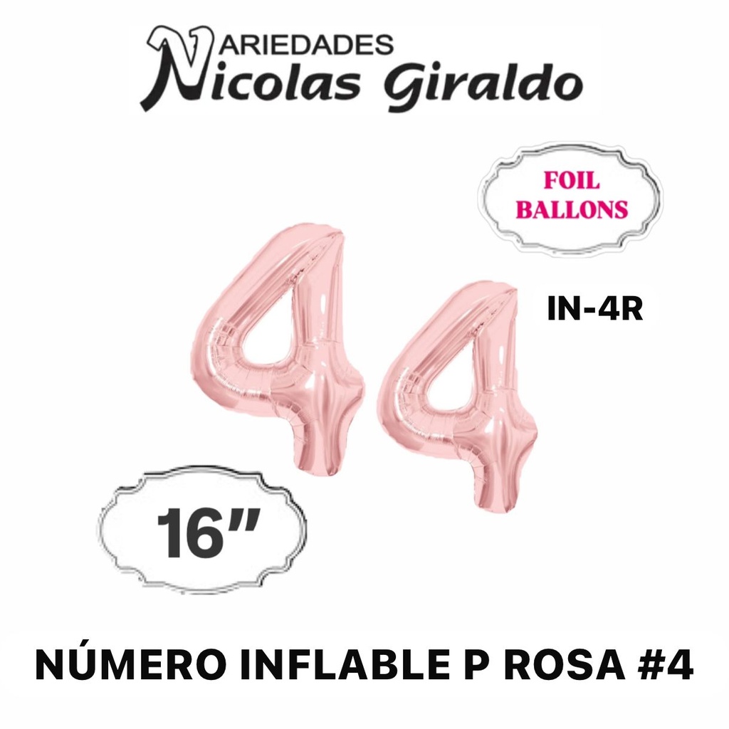 @Numero inflable p rosa #4 (1404P)