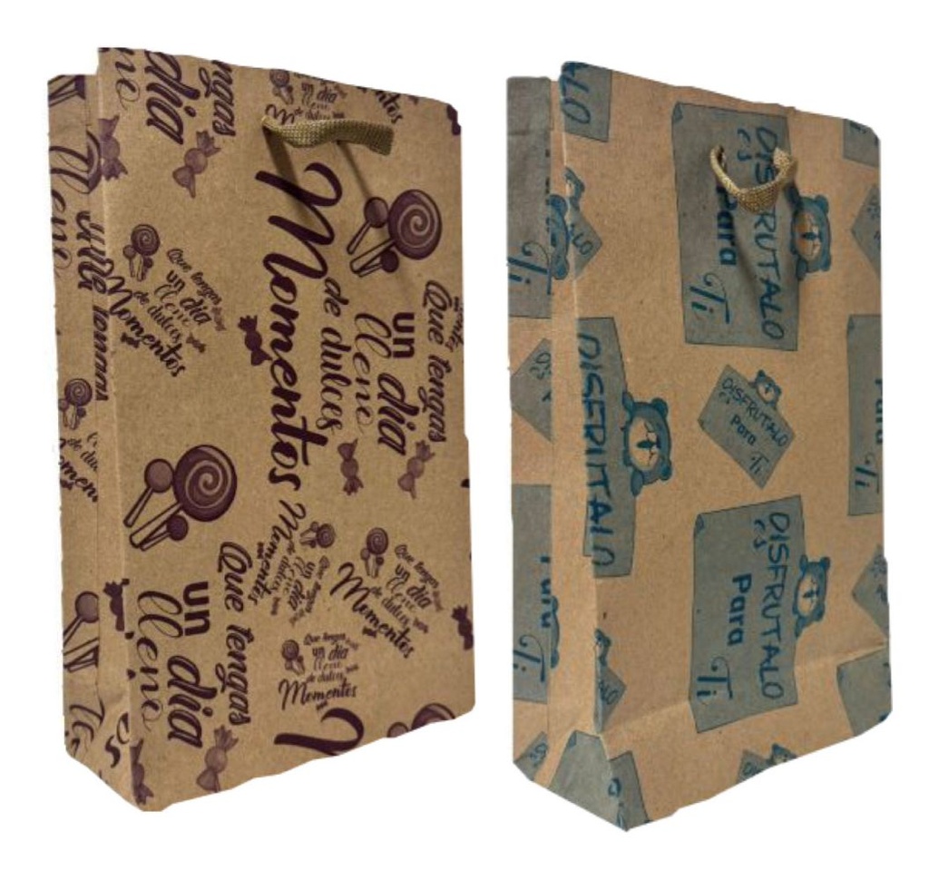 @Bolsa regalo kraft mensaje Jumbo pqt x6 