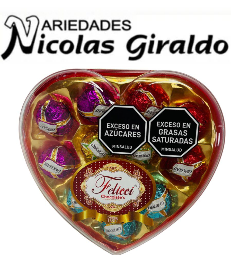 Chocolate feliccie corazon X12