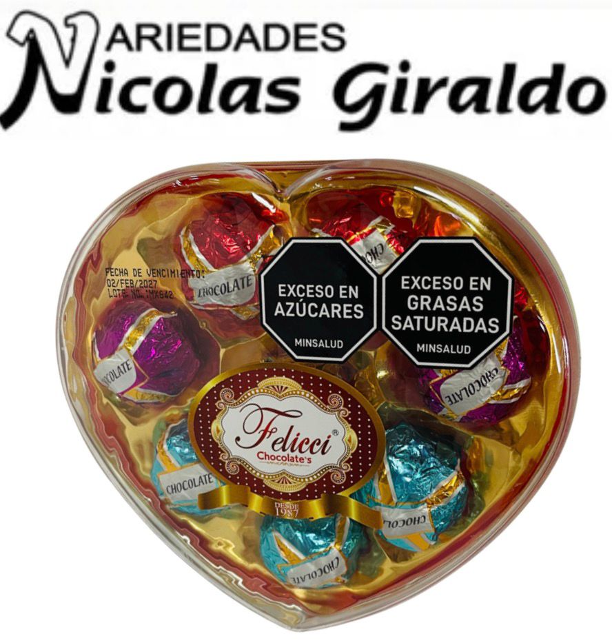 Chocolate feliccie corazon X8 
