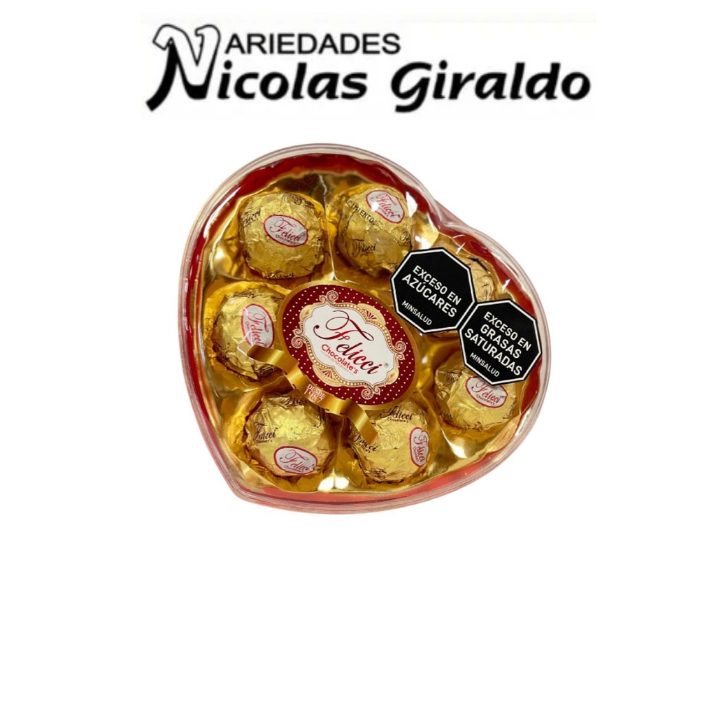 Chocolate feliccie corazon X8 