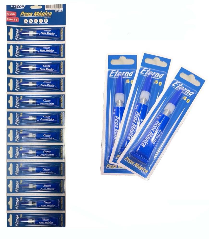 Pega magica eterna azul carton x12 