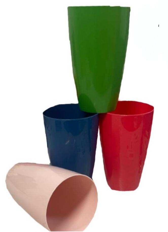 Vaso plastico 16oz cuadrado PQT X12