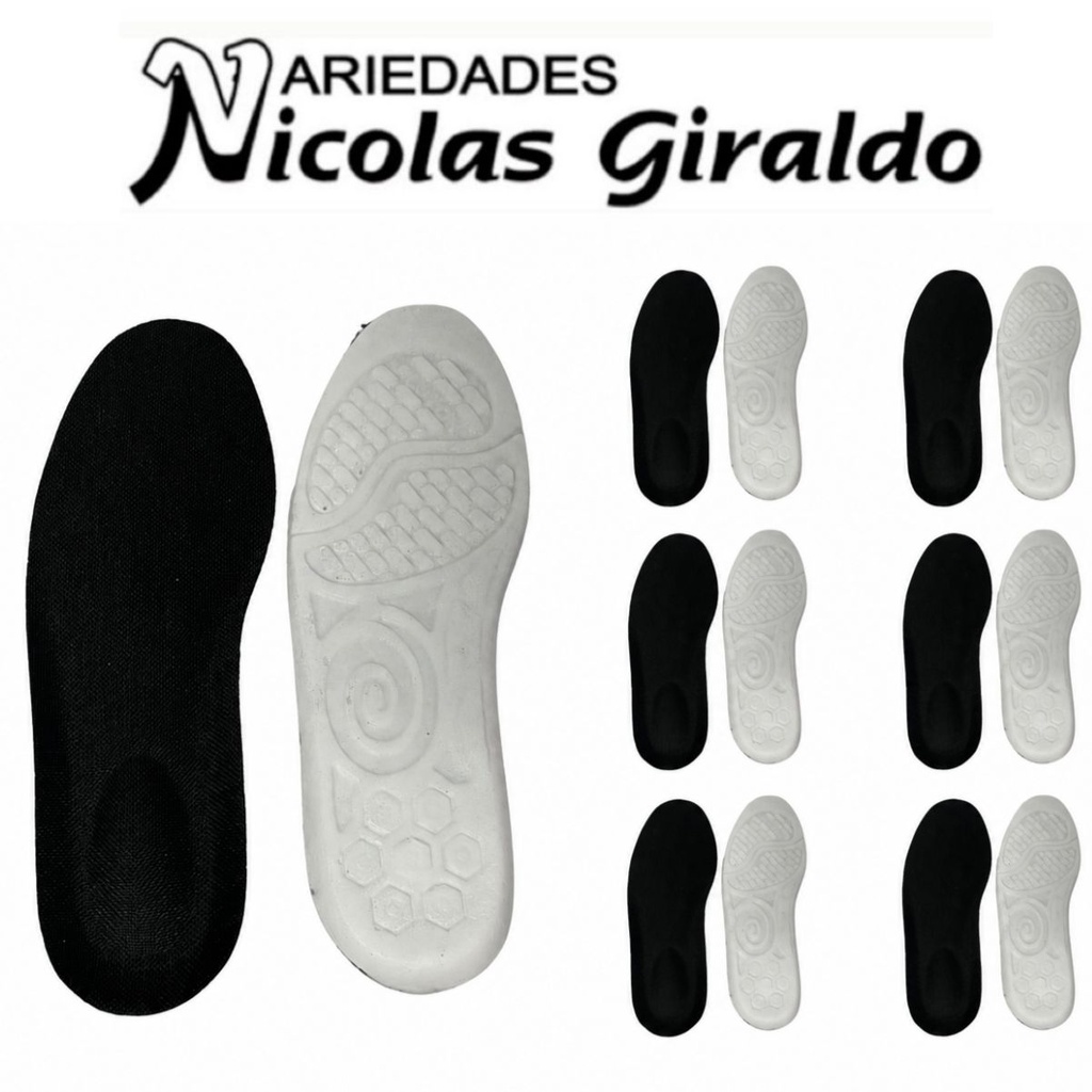 [P-57X6] Plantilla zapato fina silicona #37 PAQUETE X6    