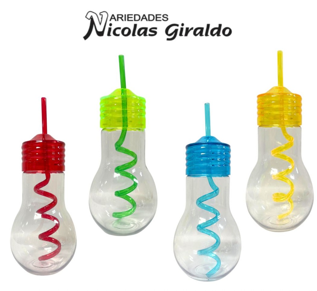 [55146] Vaso pitillo forma bombillo 