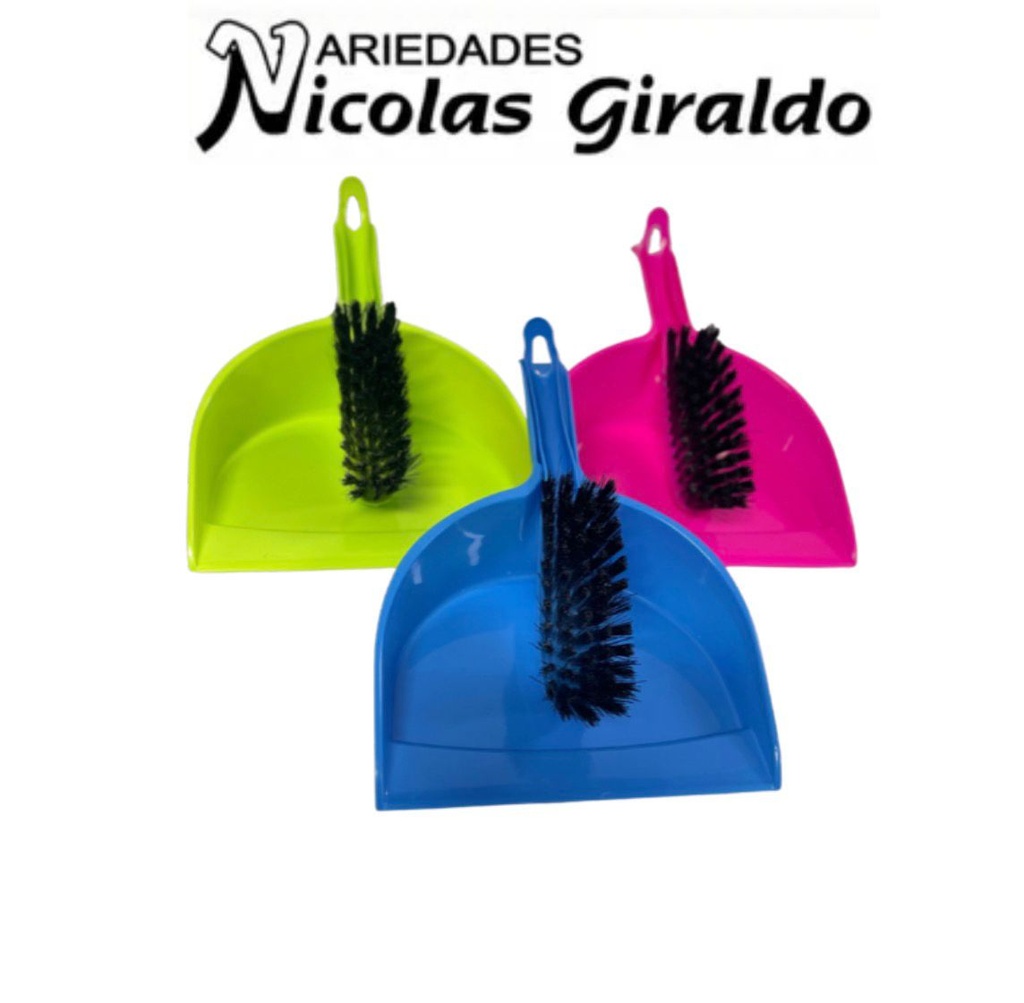 Recogedor plastico de mano con cepillo 