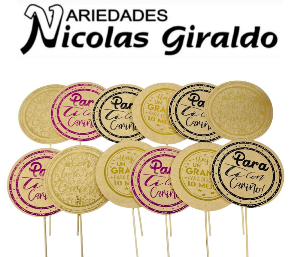 [111076] Pin piropos cariñitos x12 feliz dia