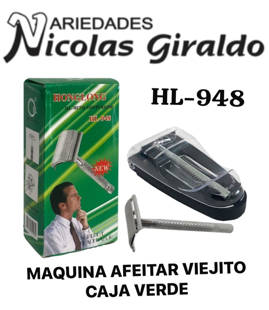 [HL-948] Maquina afeitar viejito caja verde