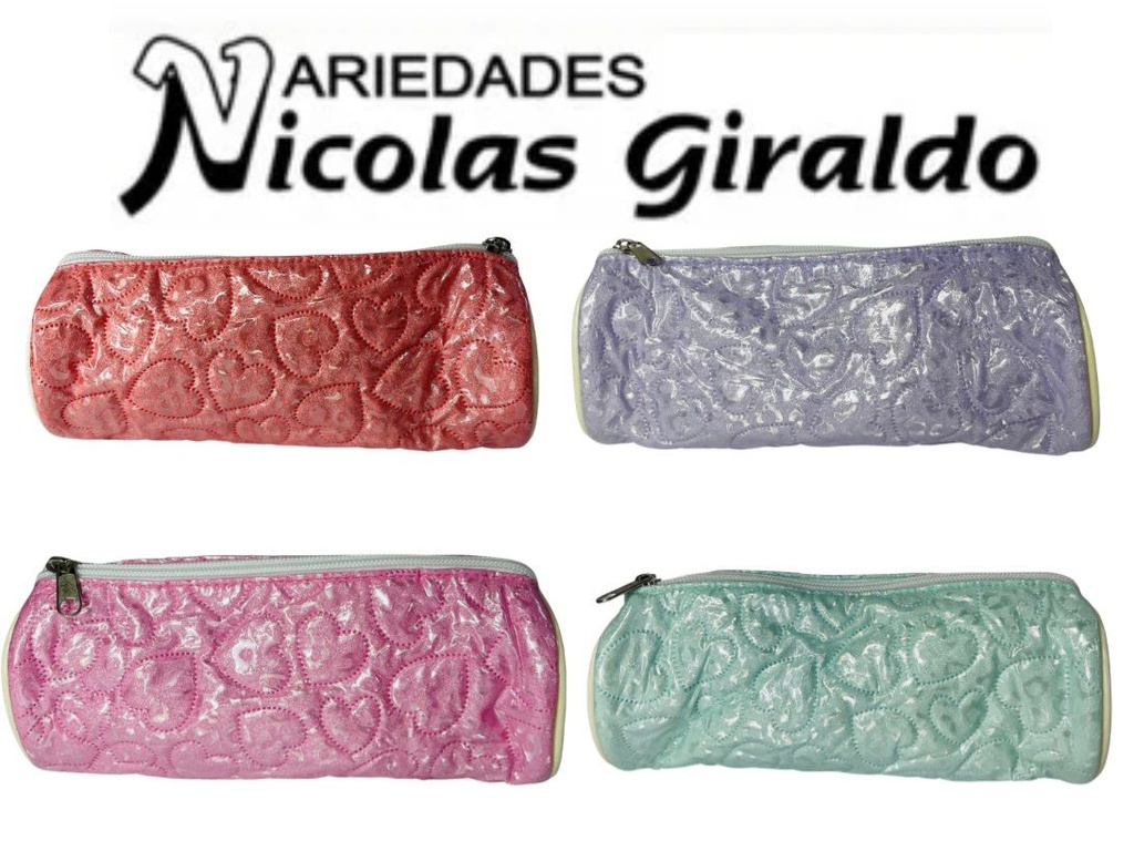 Cosmetiquera redonda corazon 