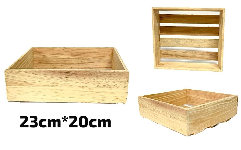 Canasta madera #2 lisa perfilada