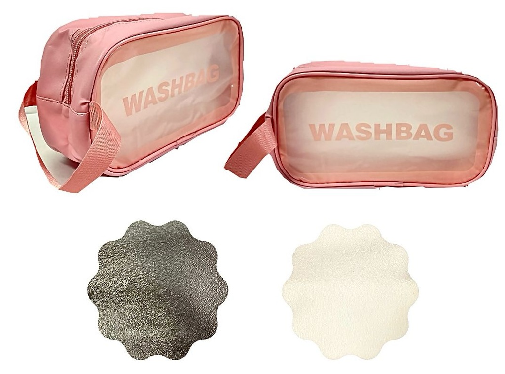Cosmetiquera cuadrada pastel washbag