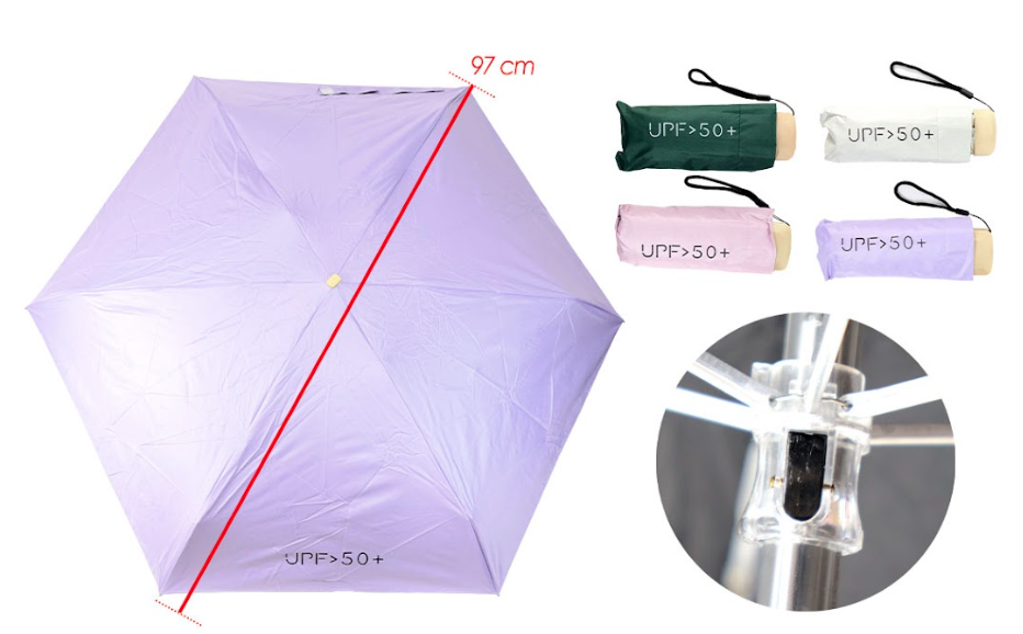 Sombrilla dama mini fina con filtro fondo entero