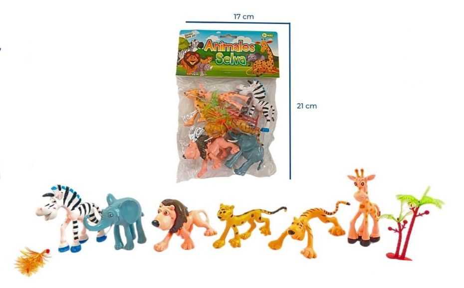 Animal salvaje caricatura x6  