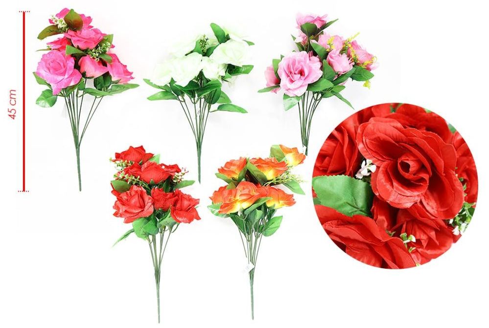 Flor ramo x10 grande surtida en colores