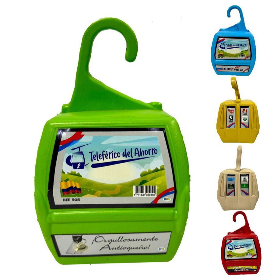 Alcancia plastica teleferico