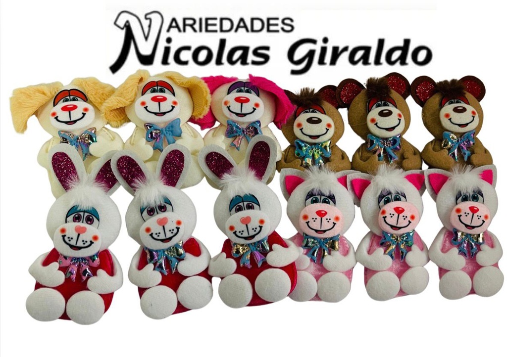 Peluche mini para ancheta surtido x12