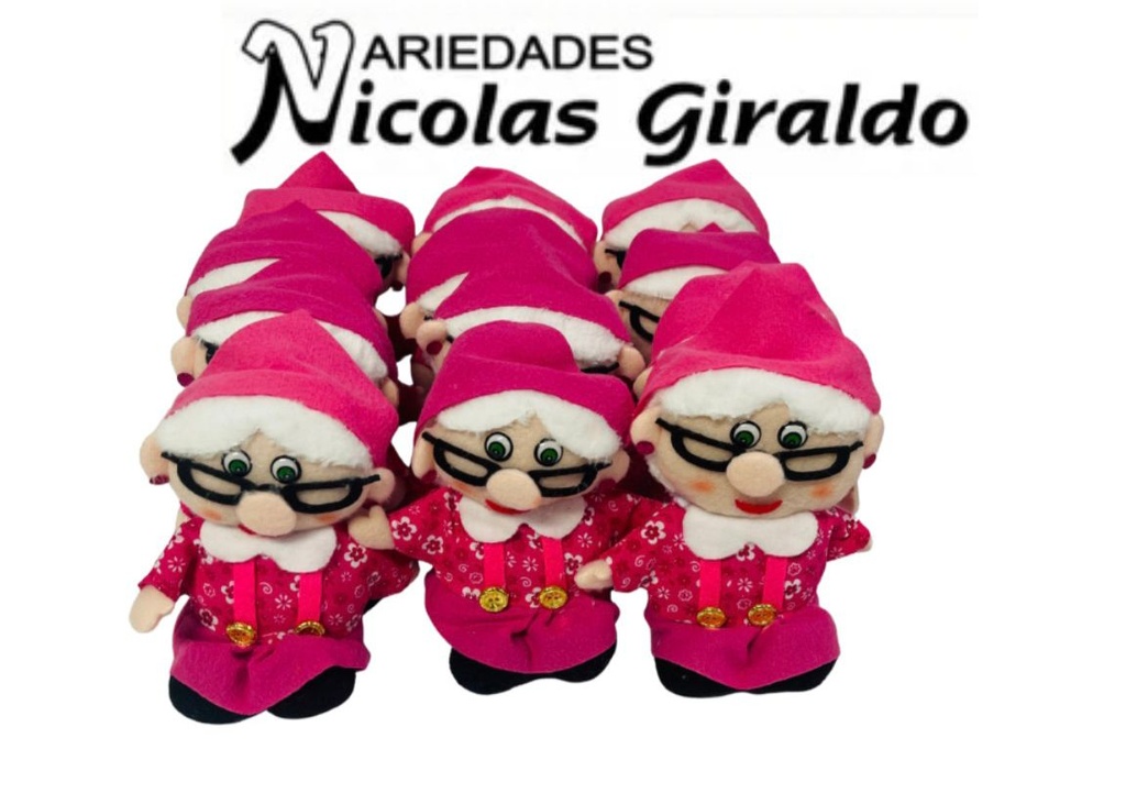 Peluche viejitas dama mini x12 unidades